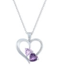 Ожерелье с подвеской Diamond Accent Heart, 16 дюймов + 2 дюйма