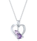 Ожерелье с подвеской Diamond Accent Heart, 16 дюймов + 2 дюйма