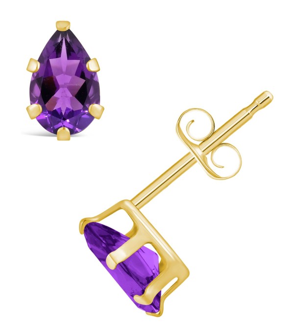 Серьги Gemstone Stud из 10-каратного желтого золота