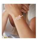 Регулируемый браслет Cubic Zirconia Butterfly