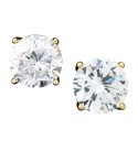 18k Gold over Sterling Silver Earrings, Cubic Zirconia (4 ct.)