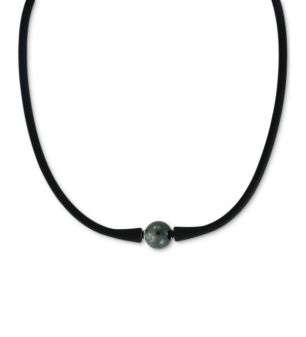 Black Cultured Freshwater Pearl (11mm) Silicone Rubber 14