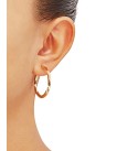 Medium Twist Round Hoop Earrings in 10k Gold, 30mm