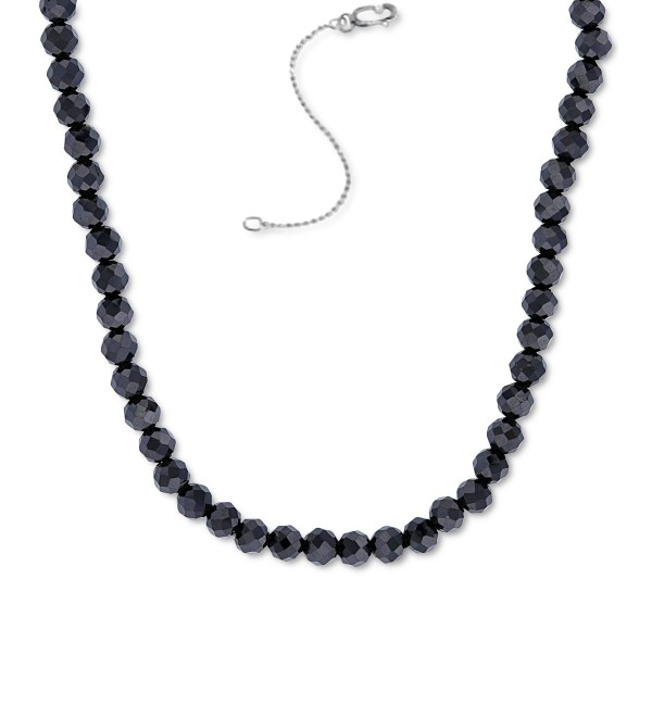 Black Spinel Rondelle Bead Statement Necklace (58-1/8 ct.), 16