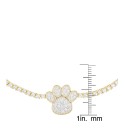 Регулируемый браслет Cubic Zirconia Paw из тонкого золота